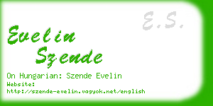 evelin szende business card